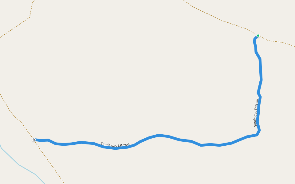 Single das Estevas walking route map in Santa Cruz