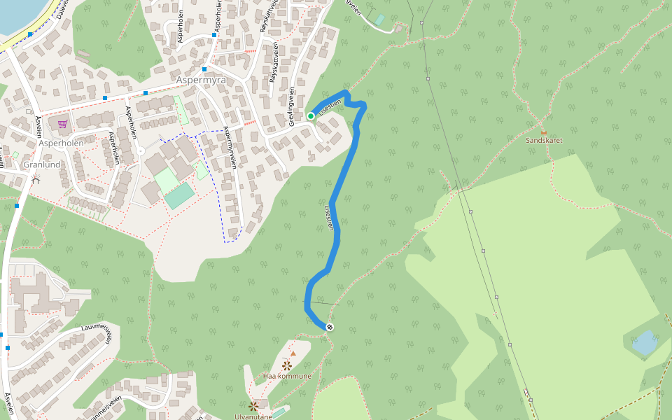 Lisestien walking route map in Vatne