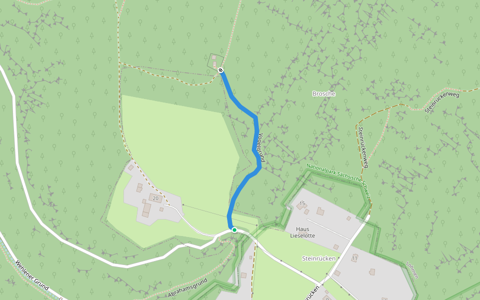 Vogelgrund walking route map in Stadt Wehlen
