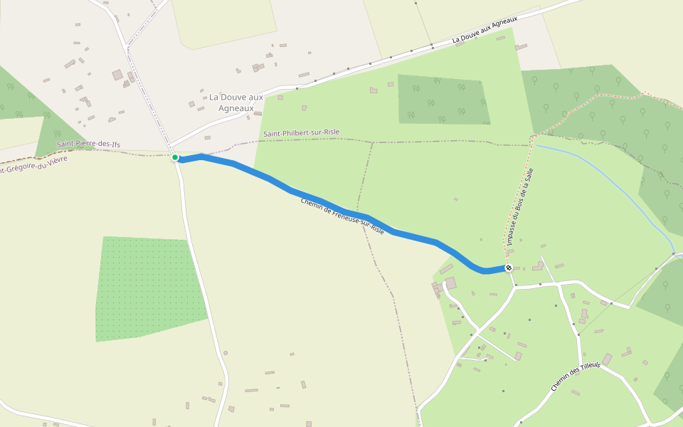 Chemin de Freneuse-sur-Risle walking route map in Saint-Philbert-sur-Risle