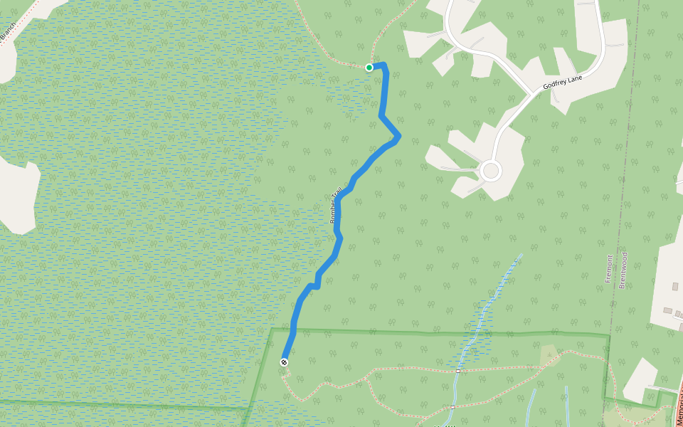 Bomber Trail walking route map in Fremont