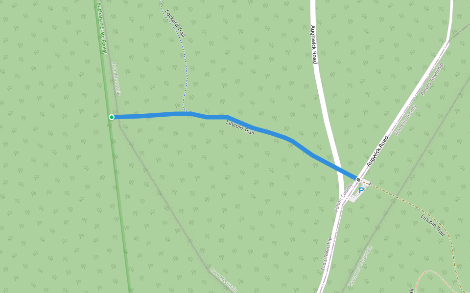 Lincoln Trail walking route map in McConnellsburg