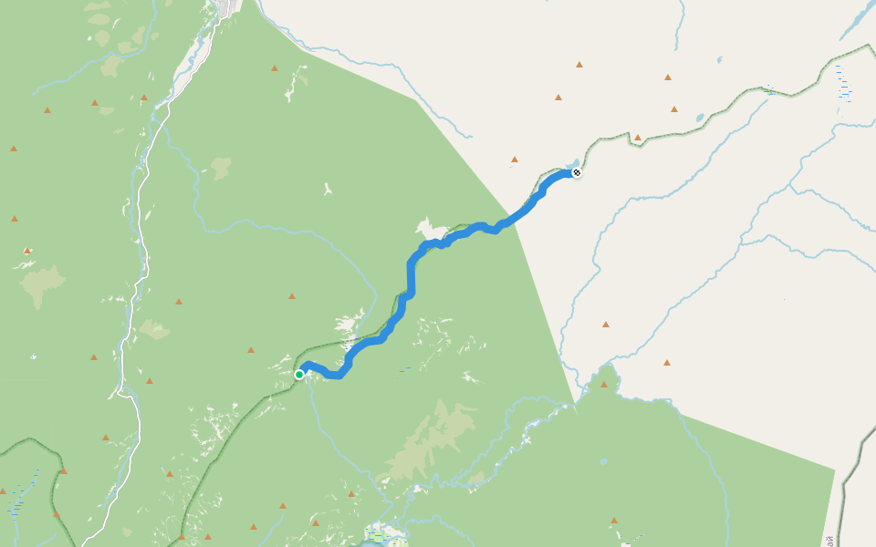 Абаканская тропа walking route map in Karakol