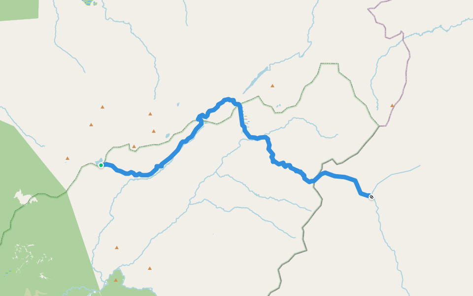 Абаканская тропа walking route map in Karakol