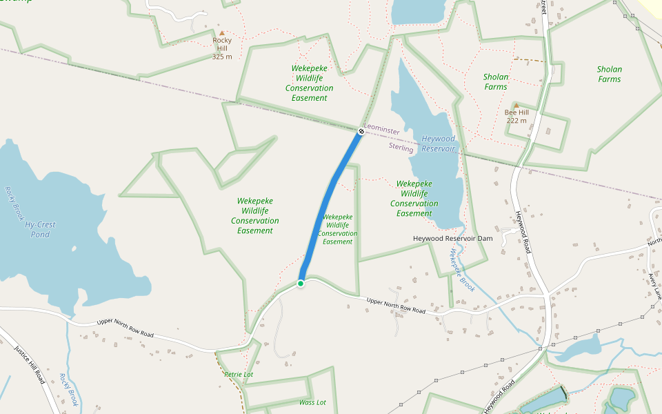 Hapgood Road walking route map in Sterling