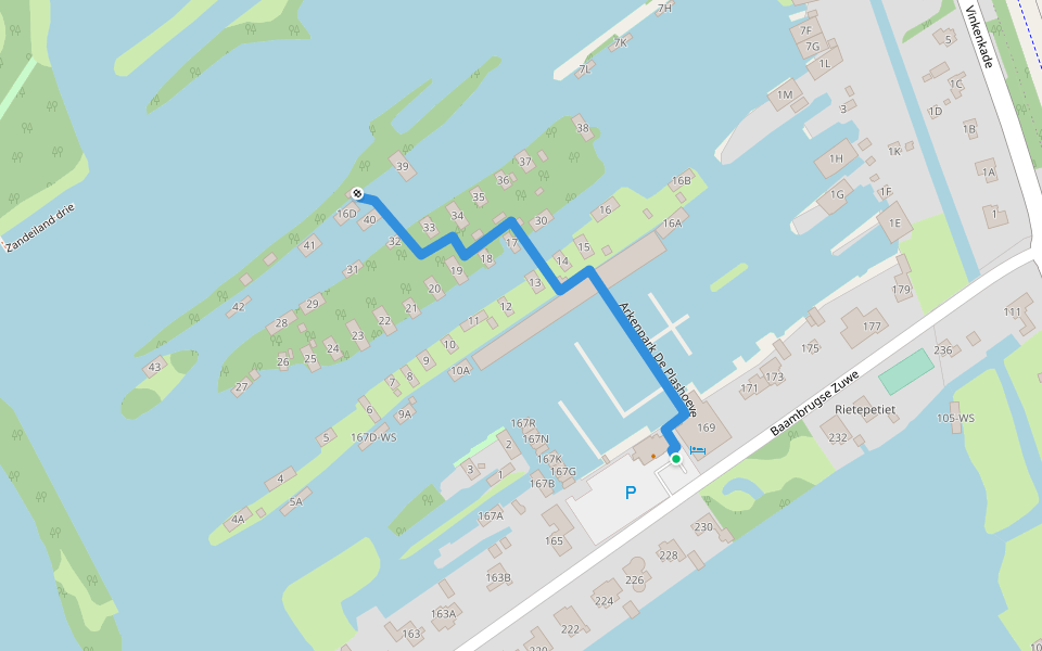 Arkenpark De Plashoeve walking route map in Vinkeveen