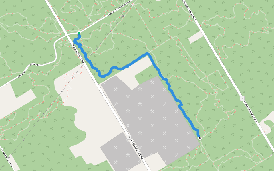 Strachan Tract Black B-C walking route map in Oro Station