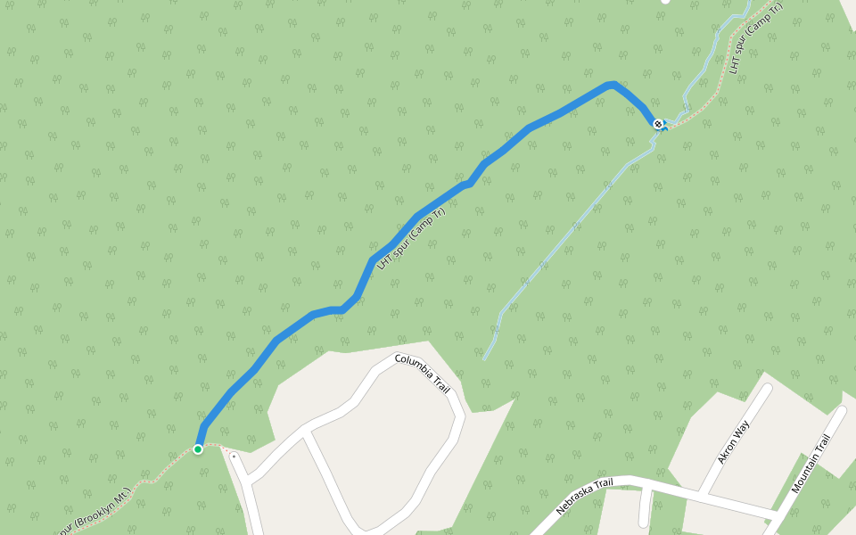 LHT spur (Camp Tr) walking route map in Andover