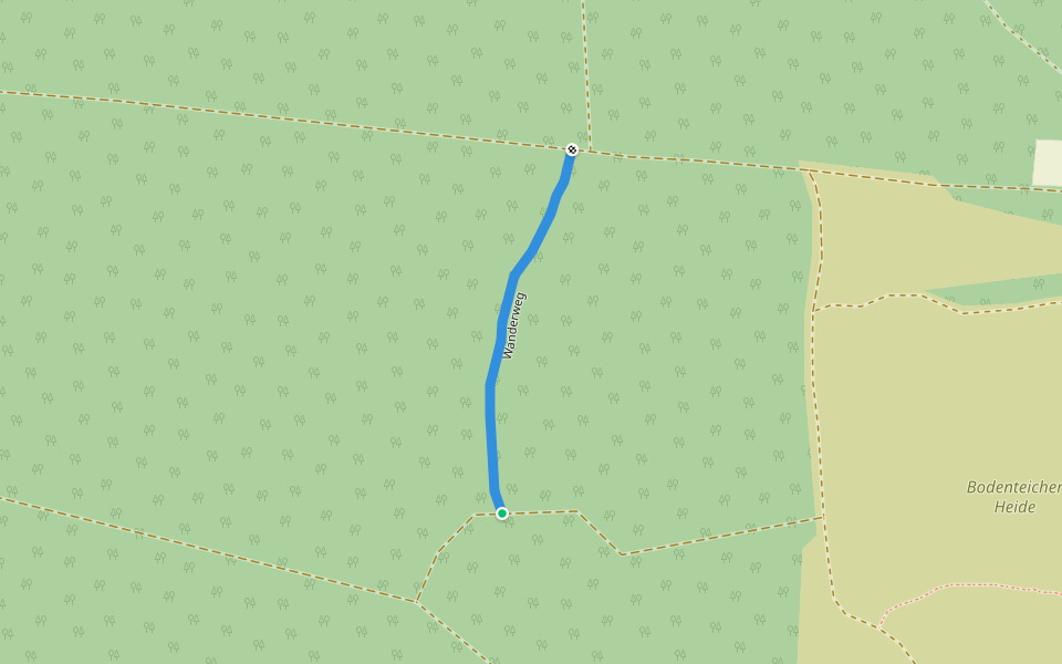 Wanderweg walking route map in Bad Bodenteich