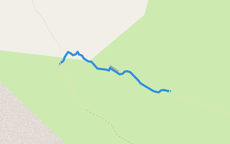 Shortcut walking route map in Centuri