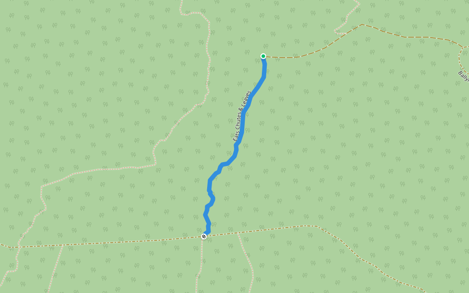 Eats Chutes & Leaves walking route map in Toor