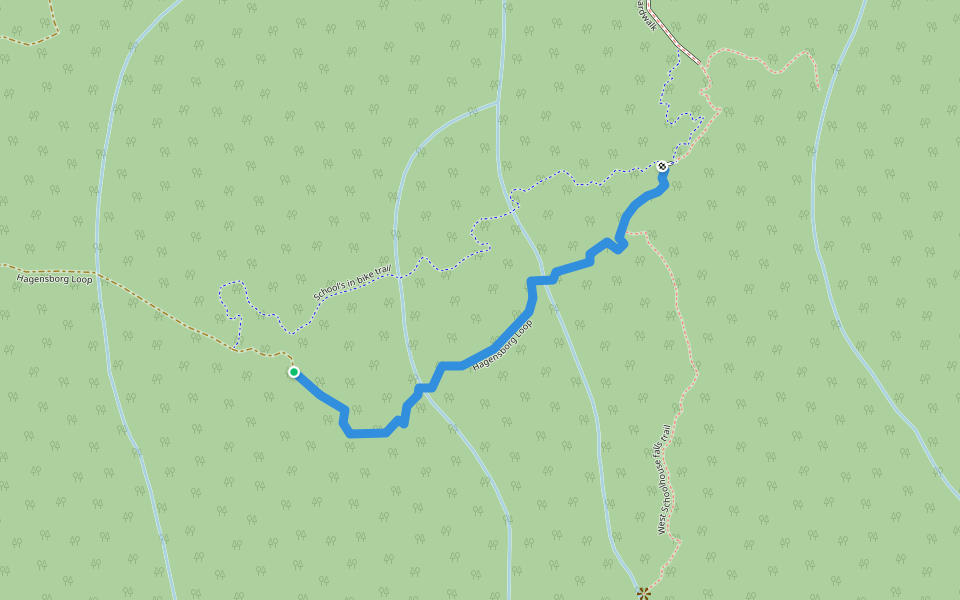 Hagensborg Loop walking route map in Hagensborg