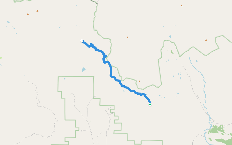 Ramshorn Trail walking route map in Dubois