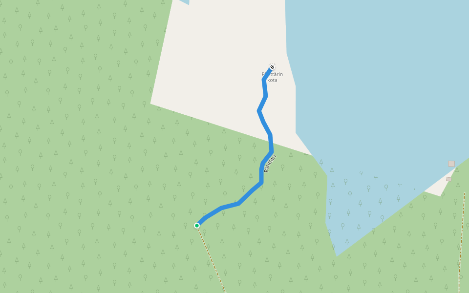 Pänttäri walking route map in Ruokosenmäki