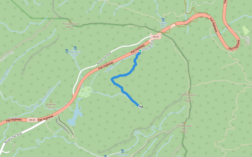 Waipuilani Falls Trail