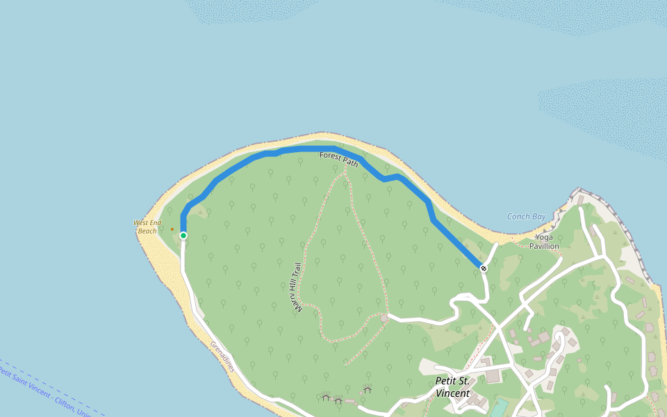 Forest Path walking route map in Clifton