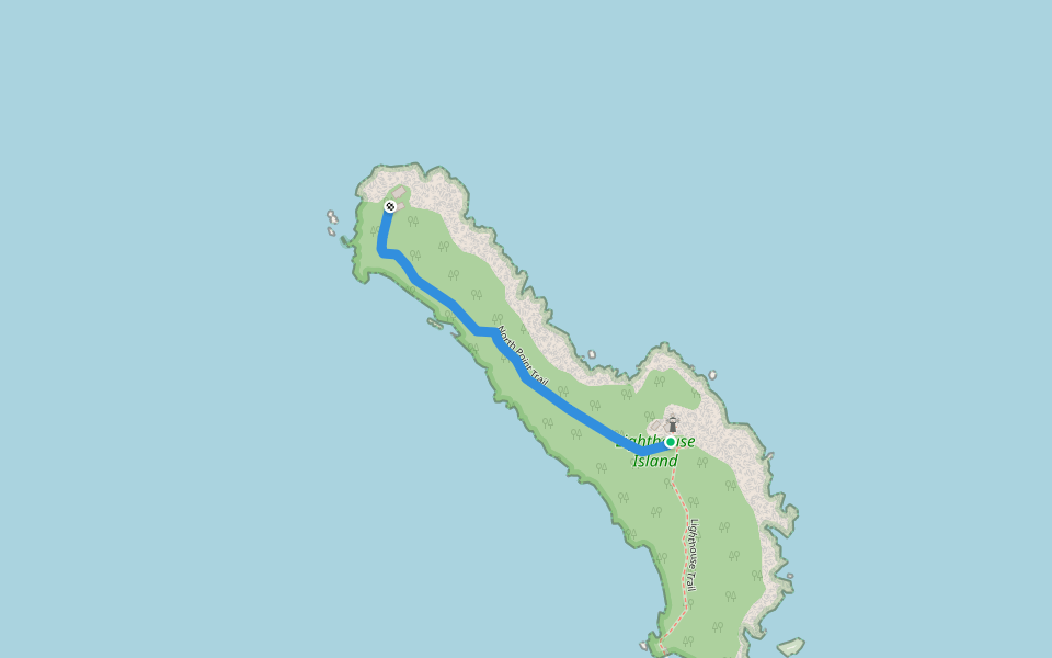 North Point Trail walking route map in Big Bay