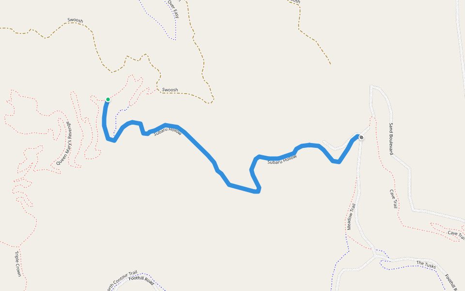 Subaru Hollow walking route map in Viola