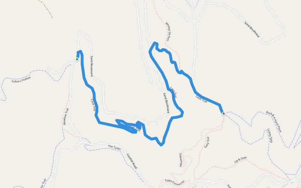Cave Trail walking route map in Potlatch