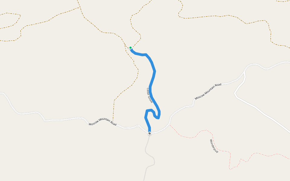 Cedar Grove walking route map in Princeton