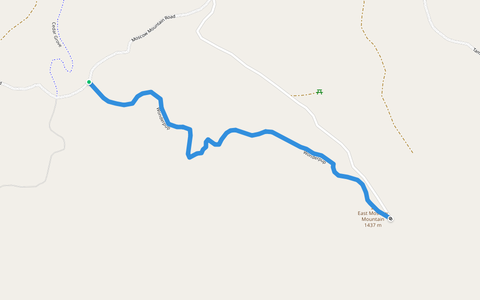 Wonderpup walking route map in Troy