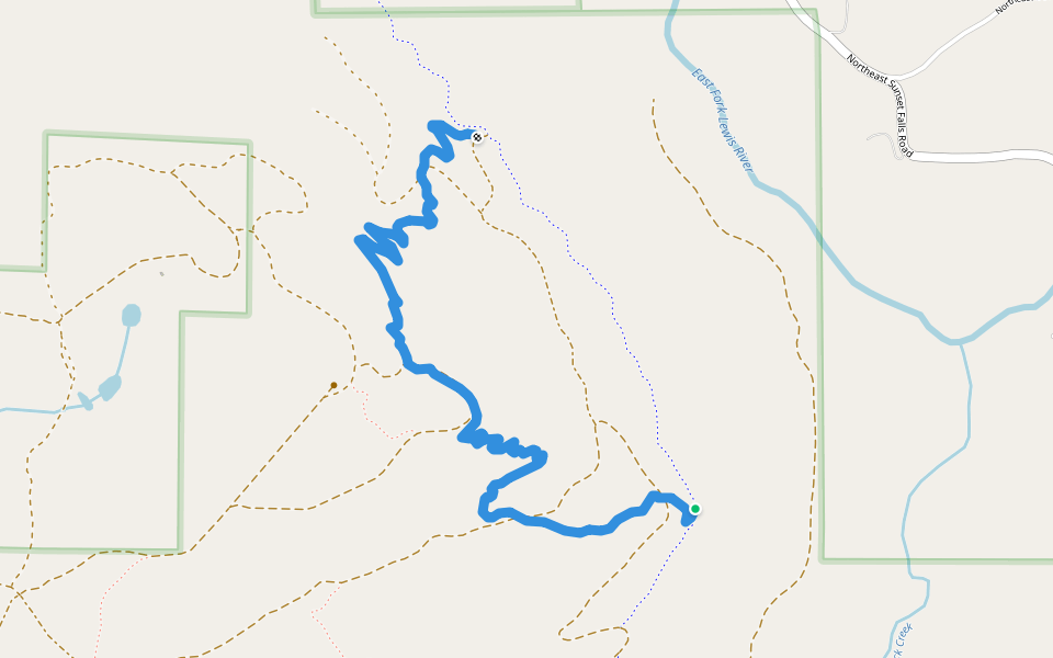 Sword Fern Way Trail walking route map in Battle Ground