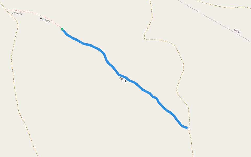 Sender walking route map in Aspa