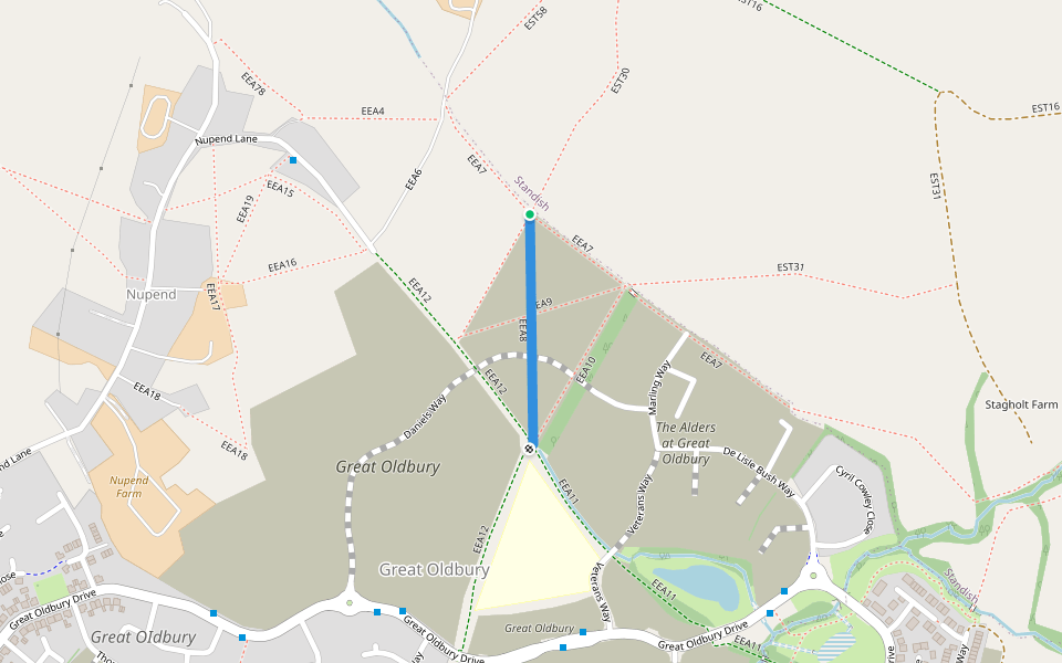 EEA8 walking route map in Nupend