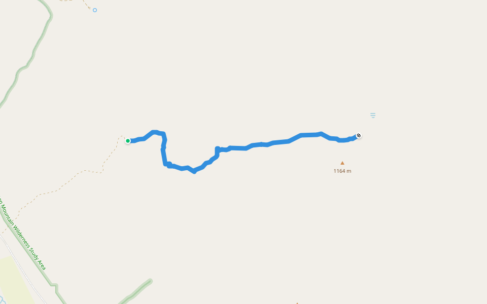 Rocky Trail walking route map in Mitchell