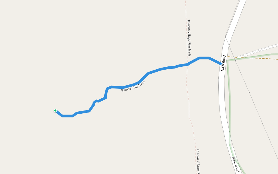Tharwa Trig Track walking route map in Tharwa
