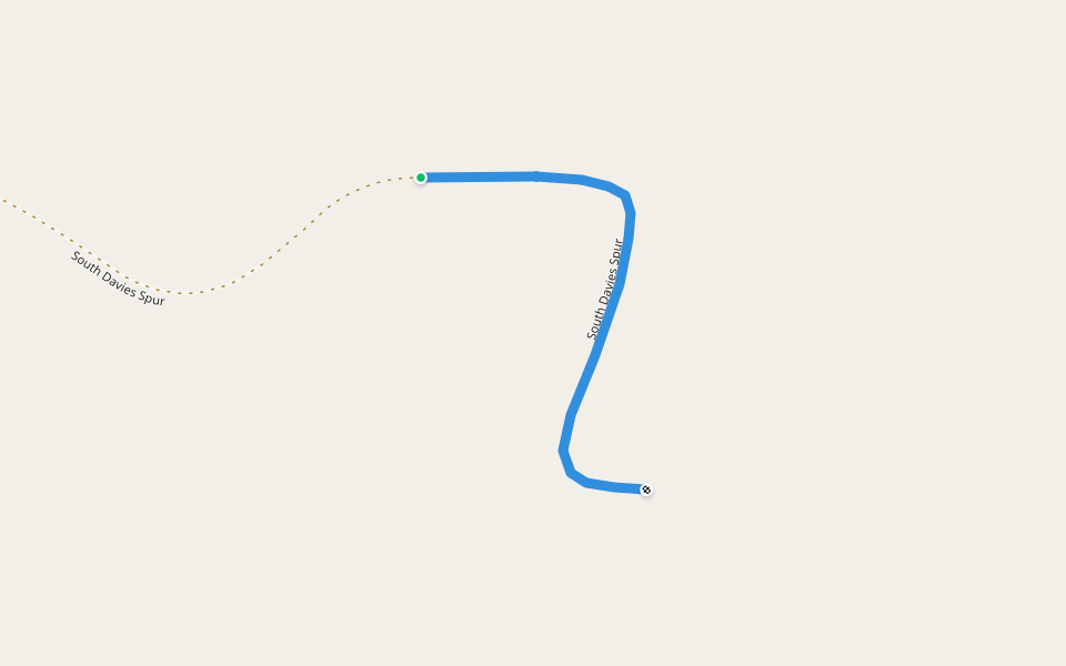 South Davies Spur walking route map in Loyalton