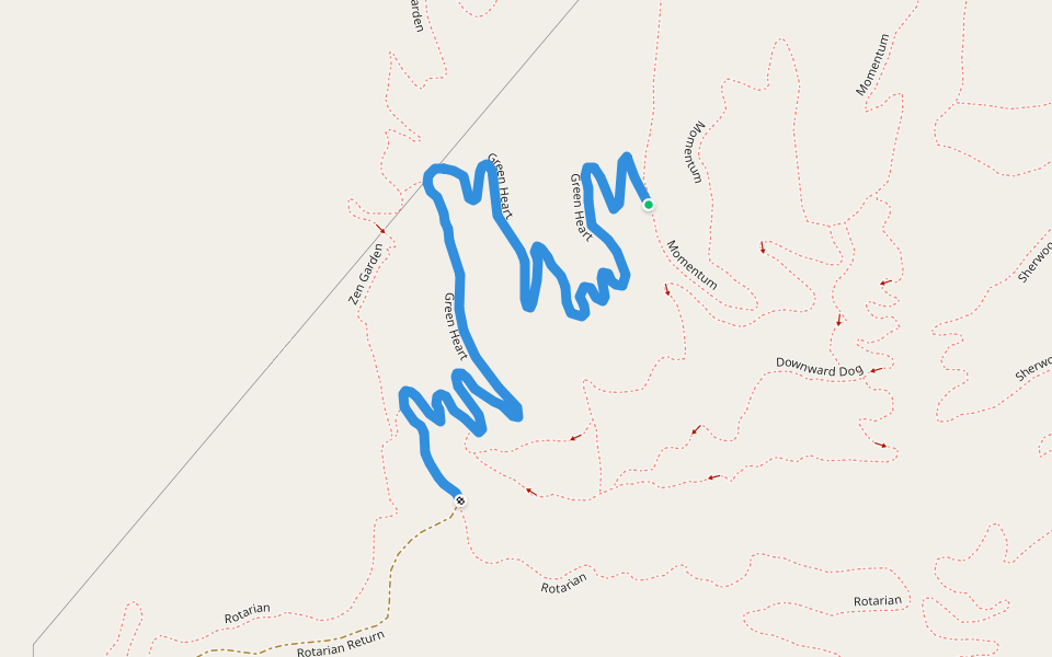 Green Heart walking route map in Dover