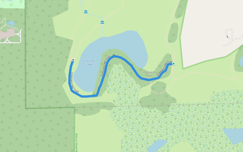 Crescent Hill Trail walking route map in Campton Hills