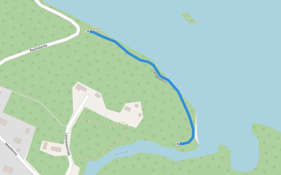 rantapolku walking route map in Nuutajärvi