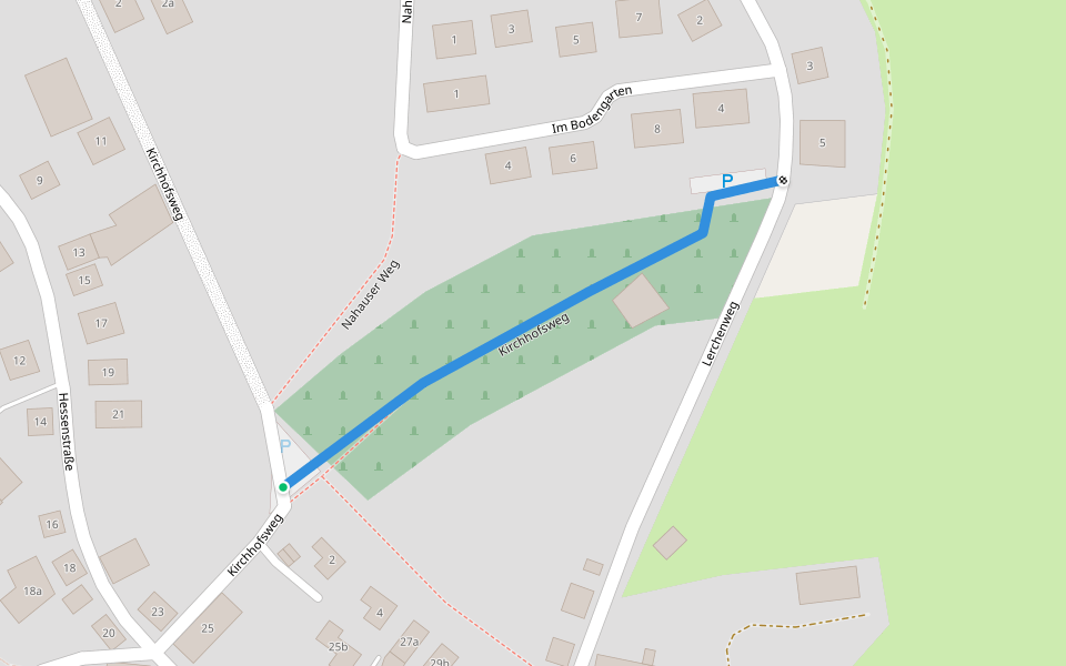 Kirchhofsweg walking route map in Selters (Taunus)