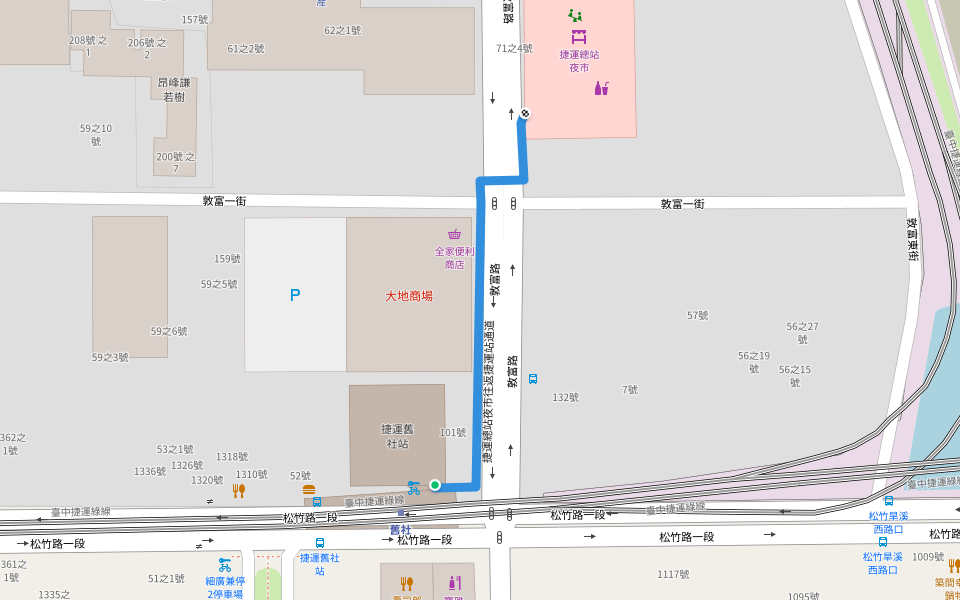 捷運總站夜市往返捷運站通道