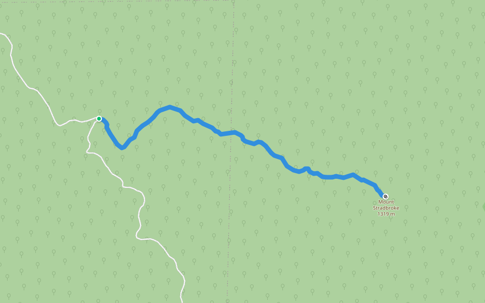 Mt Stradbroke Walking Track walking route map in Brumby