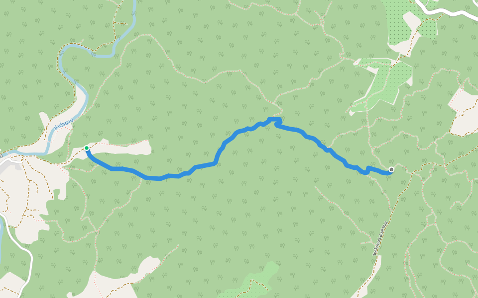 Spider Ridge walking route map in Tambon Nam Bo Luang