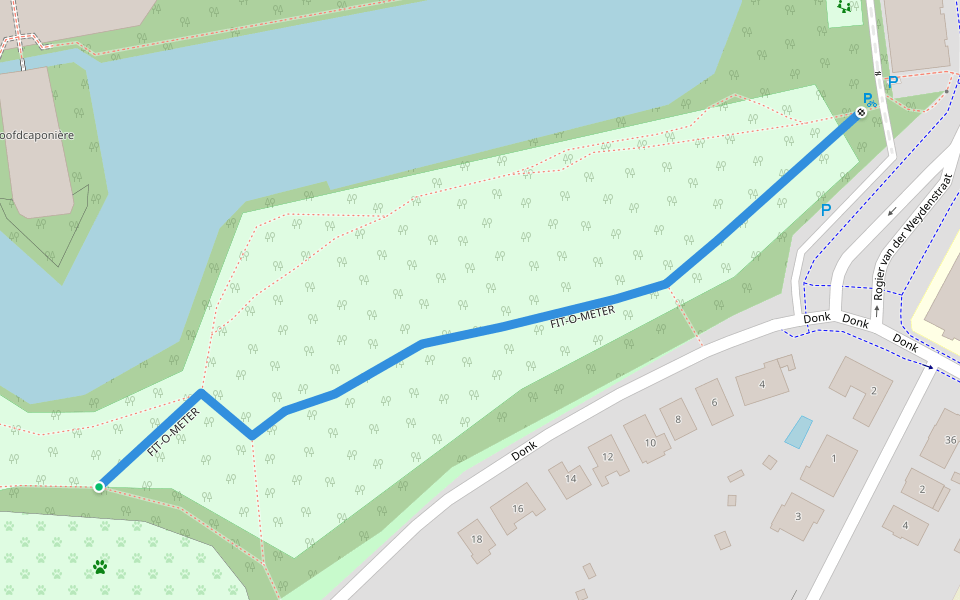 FIT-O-METER walking route map in Edegem