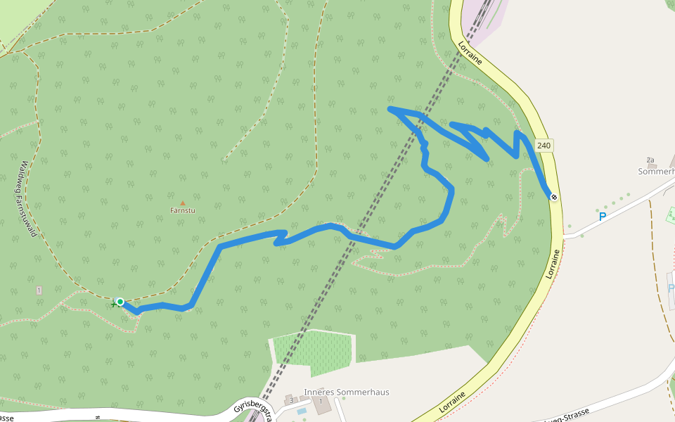 Wanderweg Färnstuwald-Sommerhaus walking route map in Burgdorf