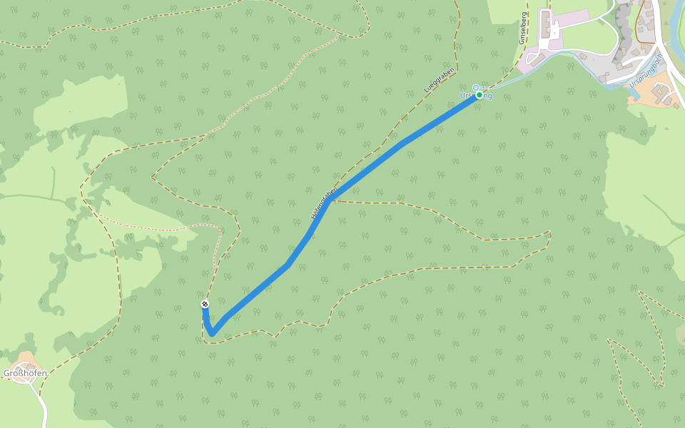 Höfengraben walking route map in Neustift