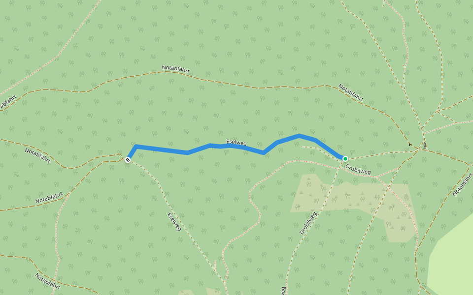Eselweg walking route map in Dreistetten