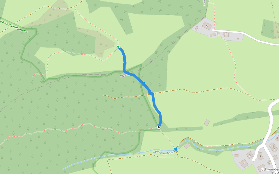 schwanden-Riederalm walking route map in Immenstadt im Allgäu