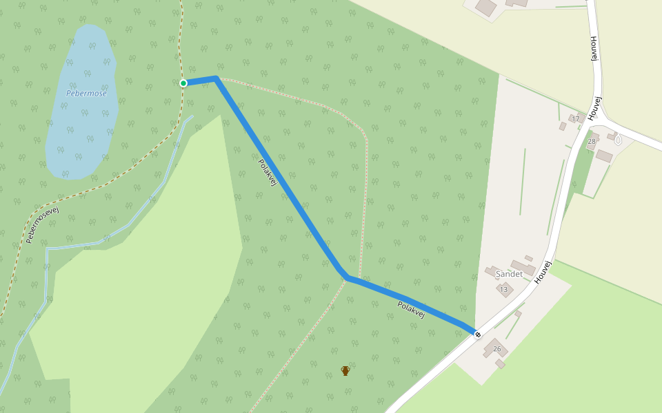 Polakvej walking route map in Tranekær