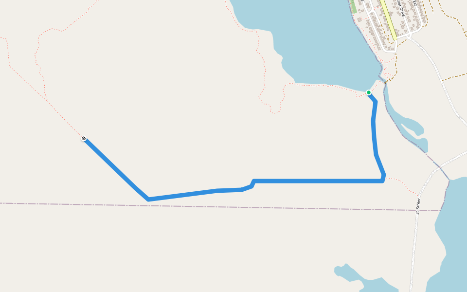 The 10km Snowshoe and Summer Walking Trail walking route map in Wabush