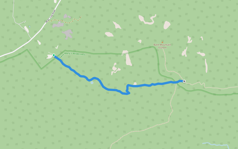 Cold Springs Trail walking route map in Greenville