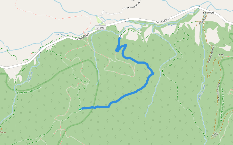 Orchard Spur Trail walking route map in MOUTH WILSON