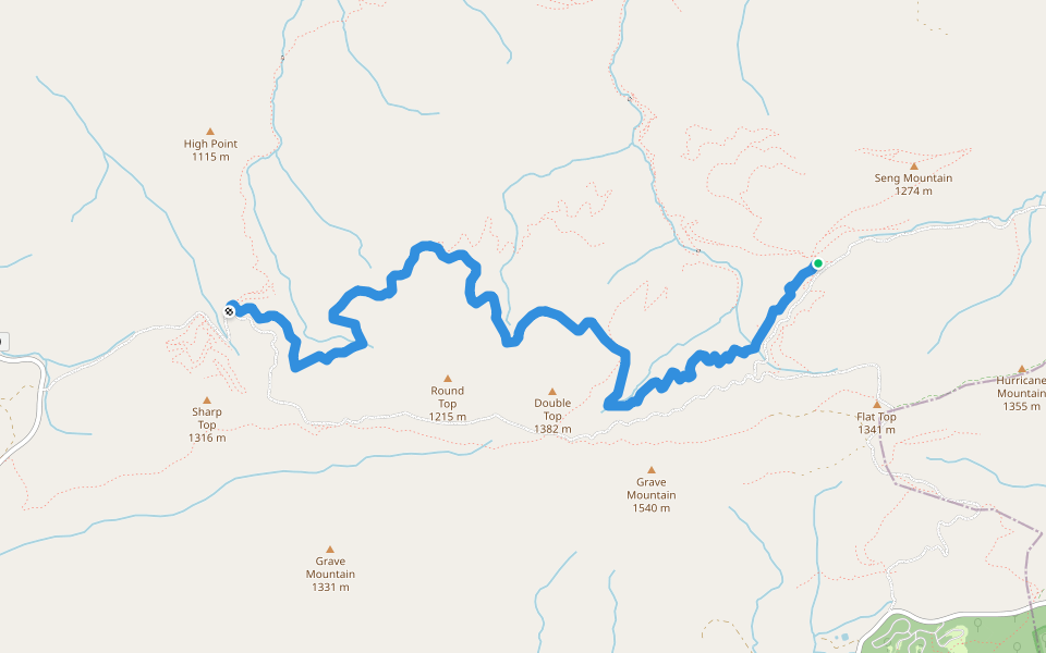 Old 84 Trail walking route map in Chilhowie