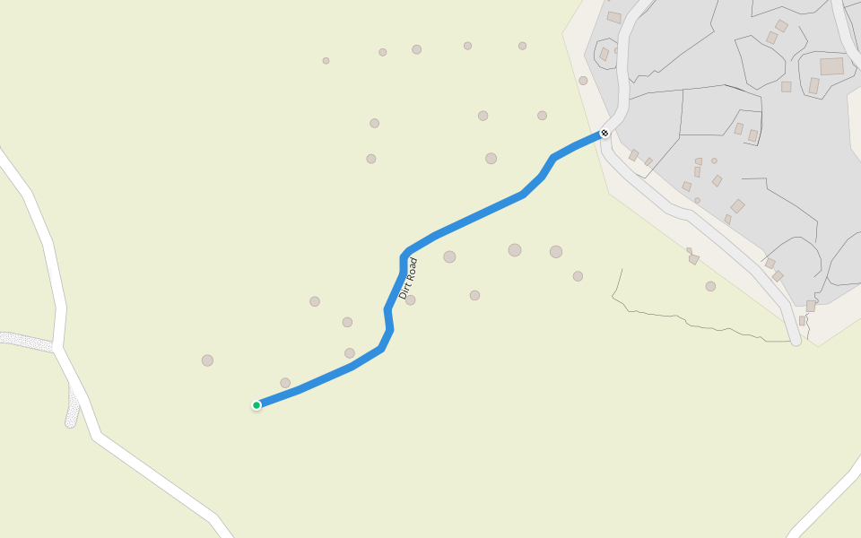 Dirt Road walking route map in Gebilay