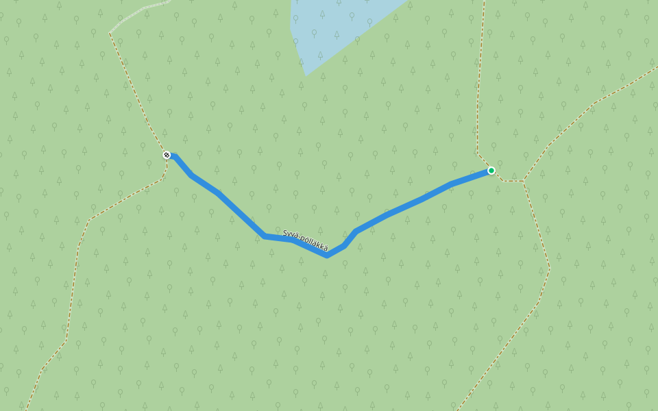 Syvä-pölläkkä walking route map in Ruokosenmäki